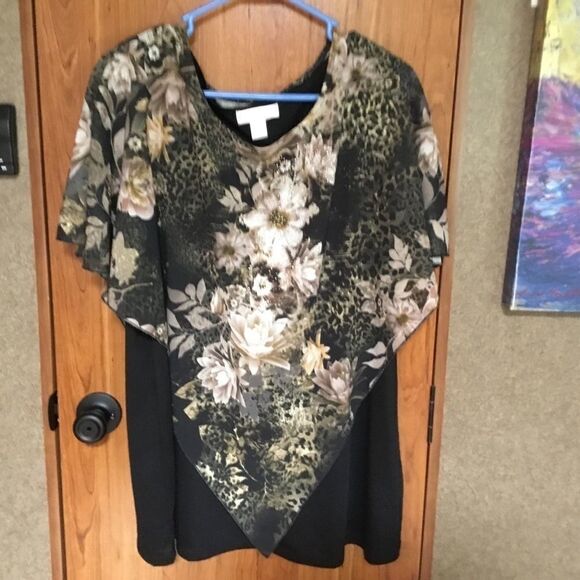 CJ Banks Brand Women’s Sz 2X 2Pc Blouse - Picture 9 of 9